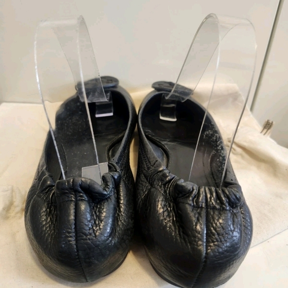 Tory Burch “Reva” Black Pebbled Leather Ballet Flats Sz. 8 Ret. $248 - Picture 9 of 10